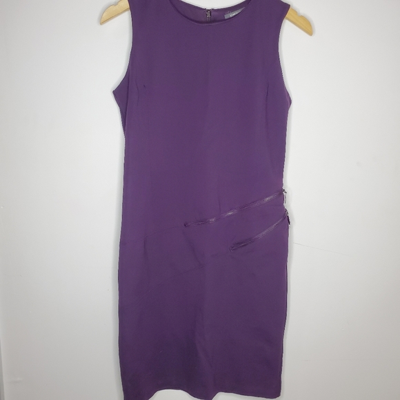 KENNETH COLE REACTION purple zipper dress - Picture 1 of 8